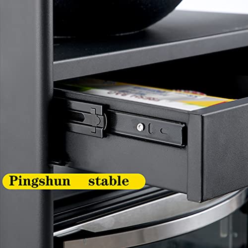Mikrowellen Aufbewahrungsregal Aluminium Mikrowellenherdgestelle Schienenschubladen Kohlenstoffstahl Arbeitsplatten Aufbewahrungs Organizer