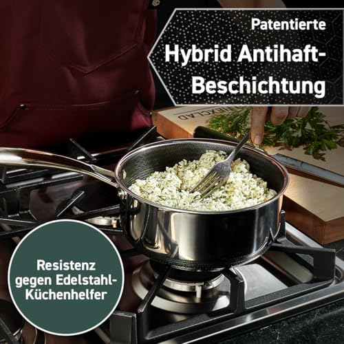 HexClad Hybrid Topf Glasdeckel Antihaft Kochtopf spülmaschinen