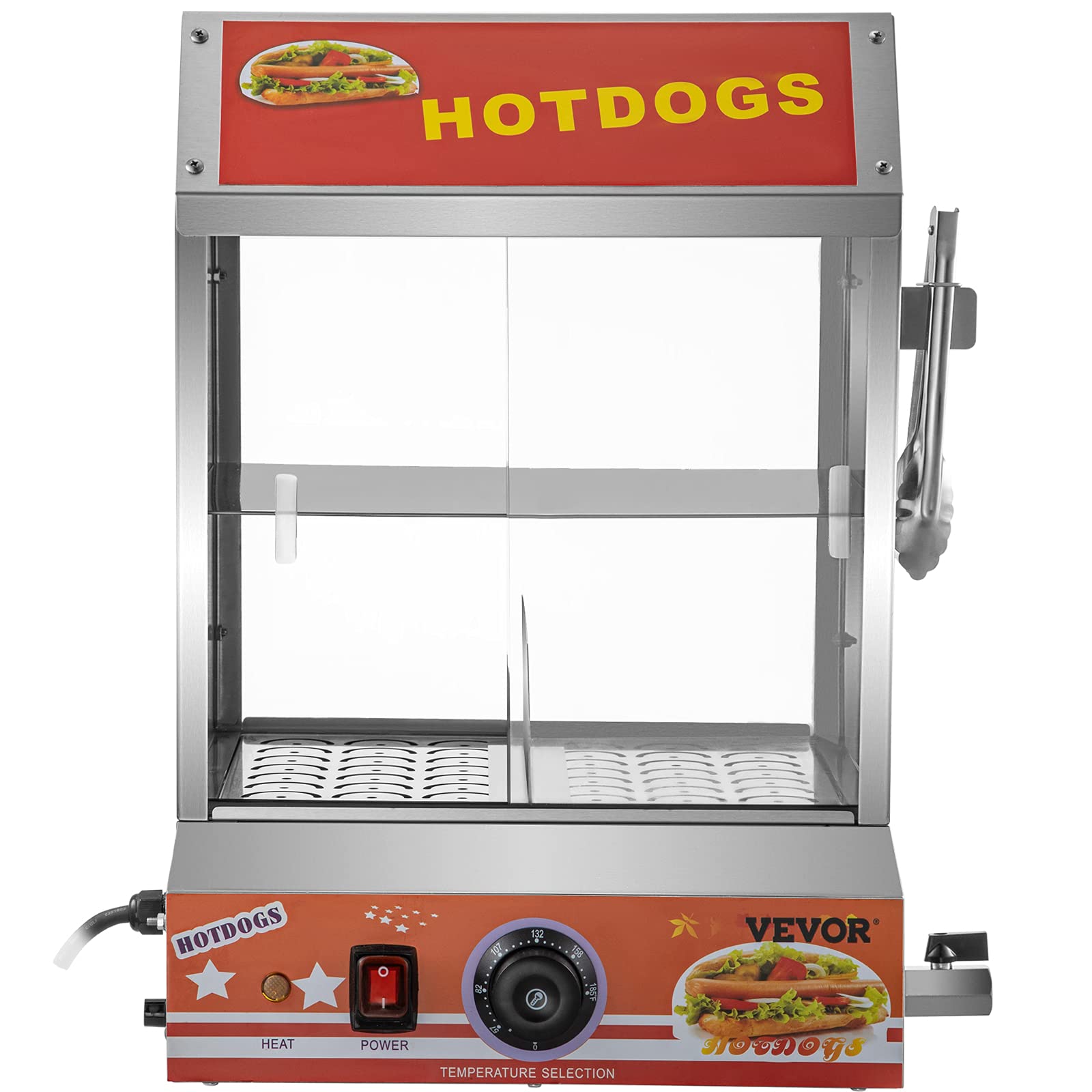 Vevor Gastronomie Hot-Dog-Maker 27L Würstchenwärmer