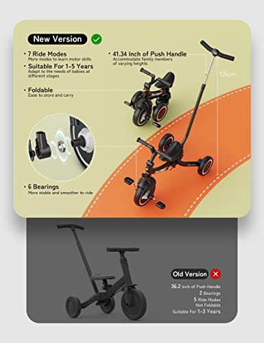 besrey Laufräder Kinderdreirad Lauffahrrad Lauflernhilfe