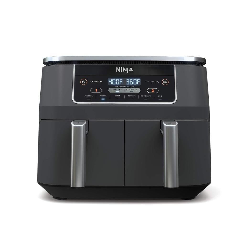 Ninja Foodi DualZone Heißluftfritteuse, 7,6 L, Grau