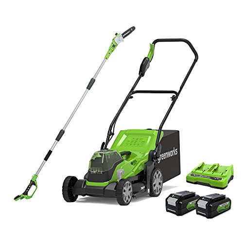 Greenworks Akku Rasenmäher Akku Hochentaster Schwertlänge Kettengeschwindigkeit