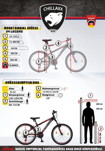 Chillaxx Aluminium Mountainbike Schaltung Herrenrad