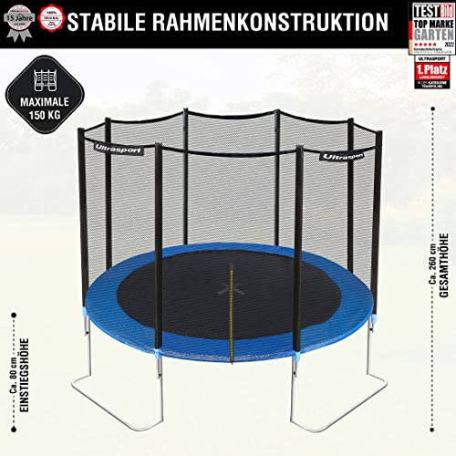 Ultrasport Gartentrampolin Durchmesser Sicherheitsnetz Belastbarkeit