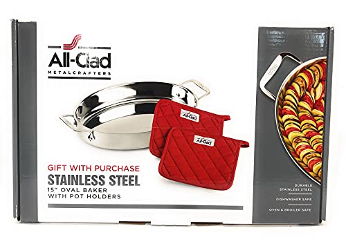 all clad Edelstahl Oval Baker Topflappen