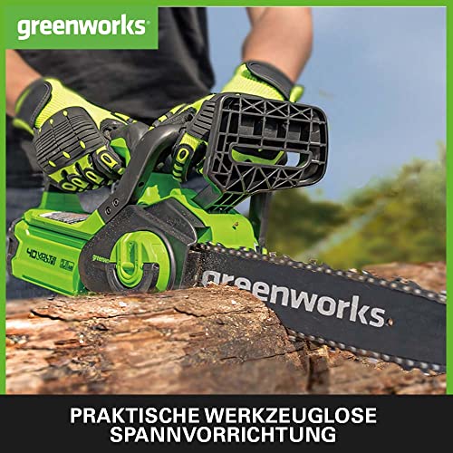 Greenworks Kettensäge Blattlänge Kettengeschwindigkeit automatisches