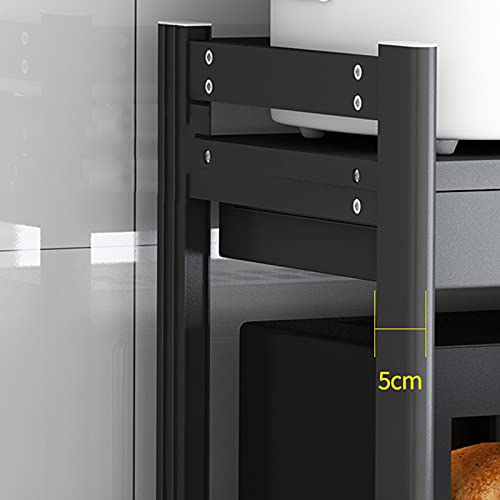 Mikrowellen Aufbewahrungsregal Aluminium Mikrowellenherdgestelle Schienenschubladen Kohlenstoffstahl Arbeitsplatten Aufbewahrungs Organizer