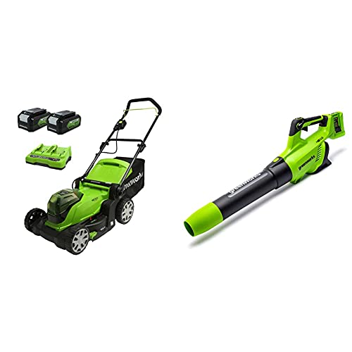 Greenworks Akku Rasenmäher Luftgeschwindigkeit leistungsstarkes Drehzahlregelung