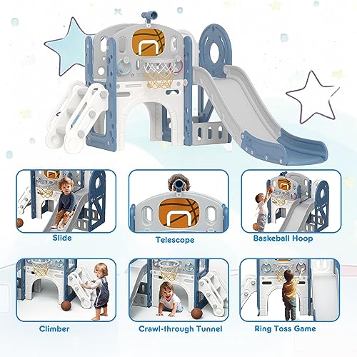 XJD Kinderrutsche Basketballkorb Kletterleiter Spielteleskope