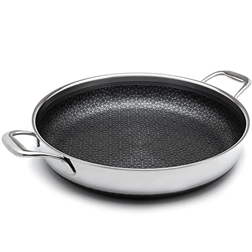 LIVWELL DiamondClad Hybrid Antihaft Edelstahl Bratpfanne spülmaschinenfest PFOA frei