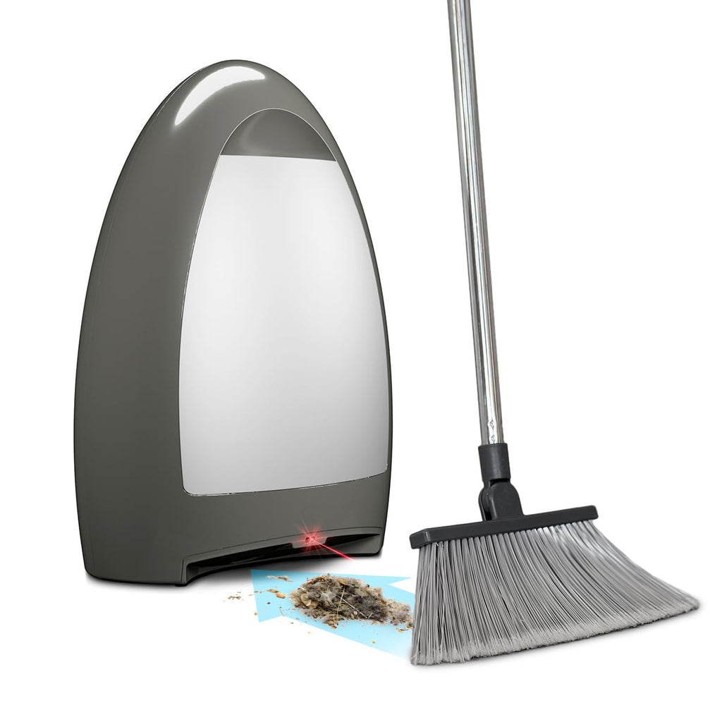 EyeVac Home Saugstation mit Sensortechnik, beutelloser Staubsauger-Kehrbesen, 1000 Watt, Silber