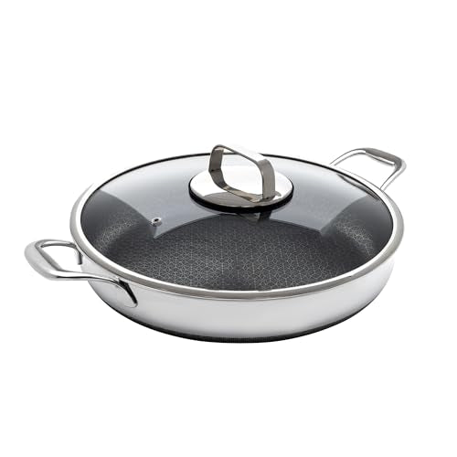 LIVWELL DiamondClad Hybrid Antihaft Edelstahl Bratpfanne spülmaschinenfest PFOA frei