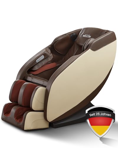 WELCON Massagesessel Massagestuhl Shiatsu dunkelbraun
