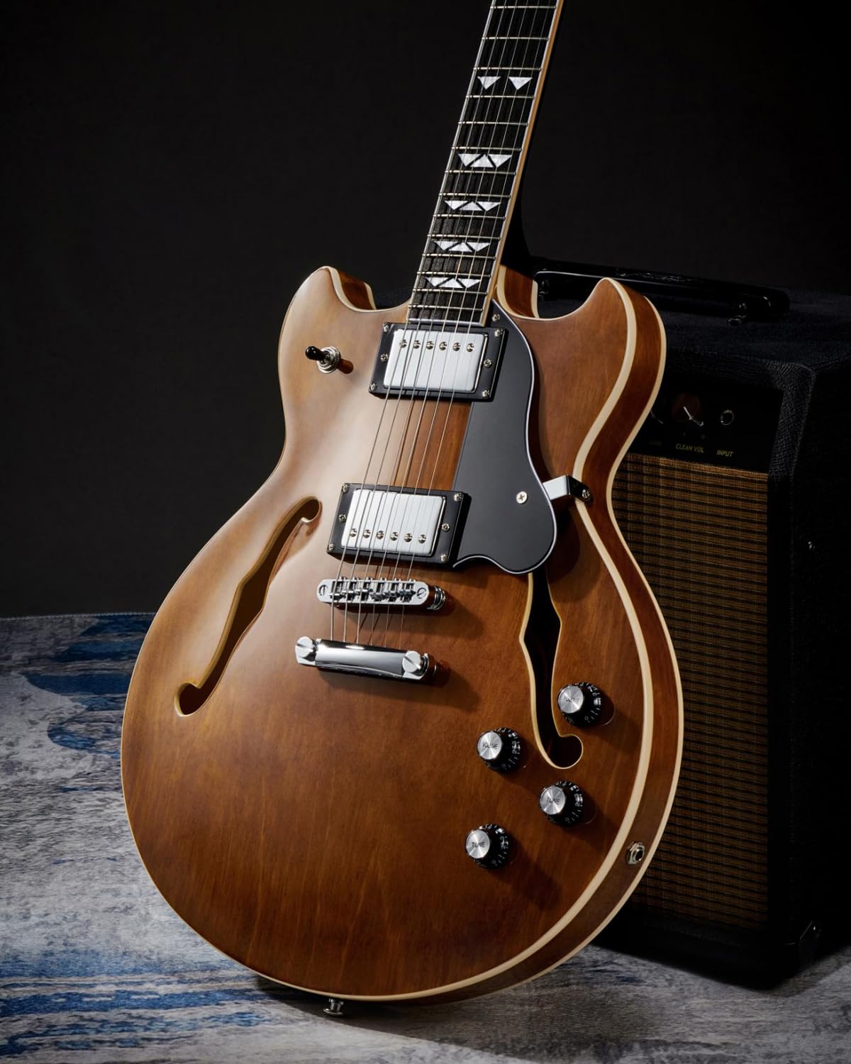 WestCreek 333 Humbucker E-Gitarre mit Palisander-Griffbrett