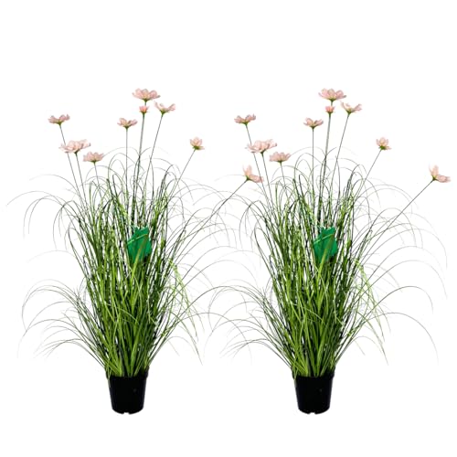 Alonfale Kosmos Blumen Bodenpflanzen Kunstgraspflanzen Heimdekoration