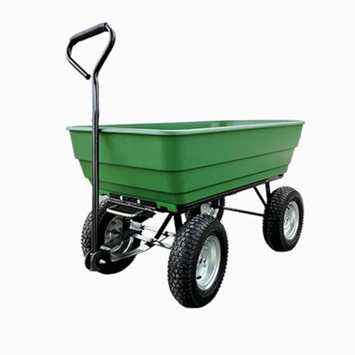 GUAWJRZDP Gartenschubkarrenwagen Gartenkipper Kippfunktion Gartenarbeit