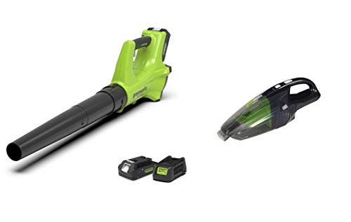 Greenworks Axial Laubbläser inklusive Ladegerät Akku Handstaubsauger