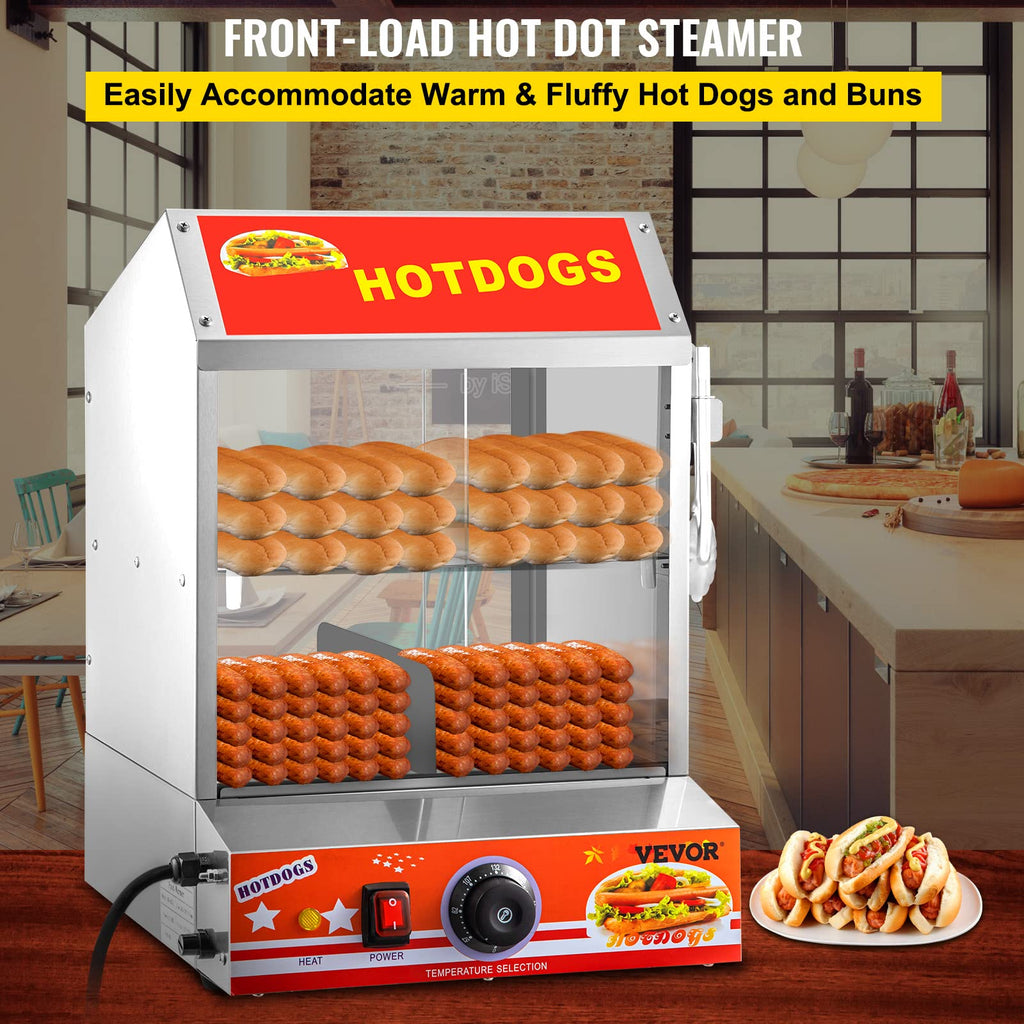 Vevor Gastronomie Hot-Dog-Maker 27L Würstchenwärmer