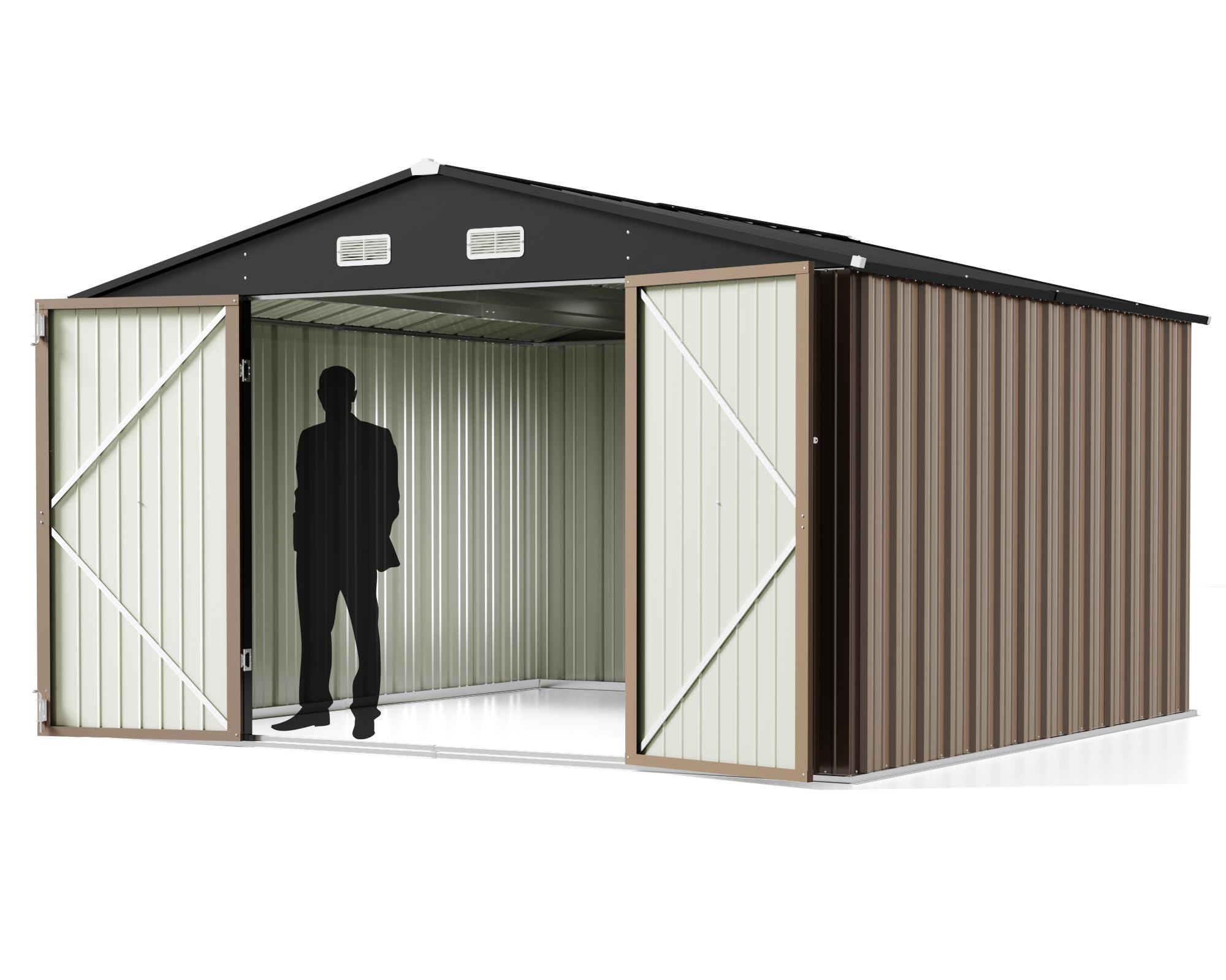 Greesum Outdoor Gerätebox Metall-Gartenschrank für den Garten