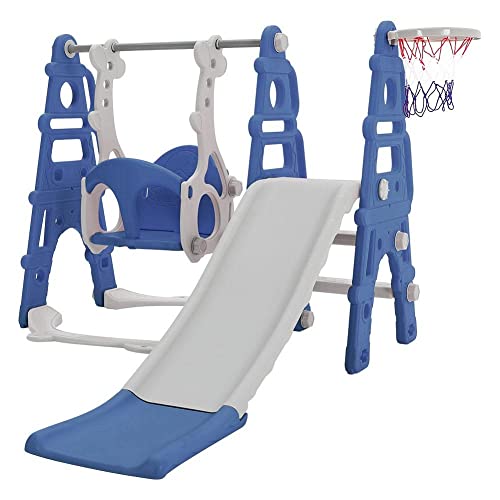 FUKEA Kinderrutsche Basketballkorb Kletterleiter Kinderschaukel