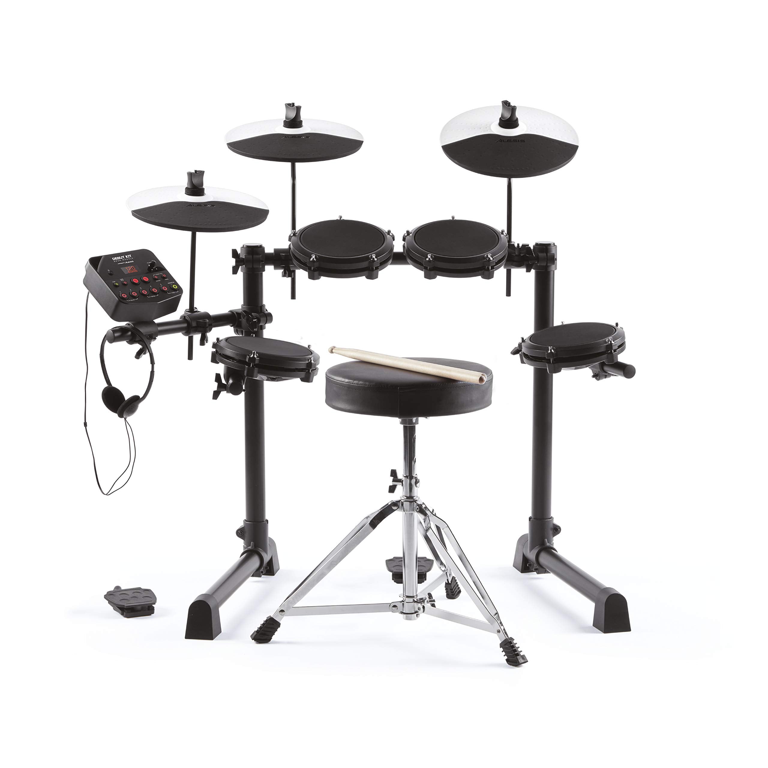 Alesis Debut Kit Elektrisches E-Drum-Set mit Kopfhörern