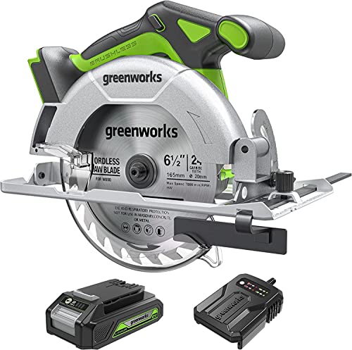 Greenworks Akku Kreissäge Brushless LED Licht Schnitttiefe