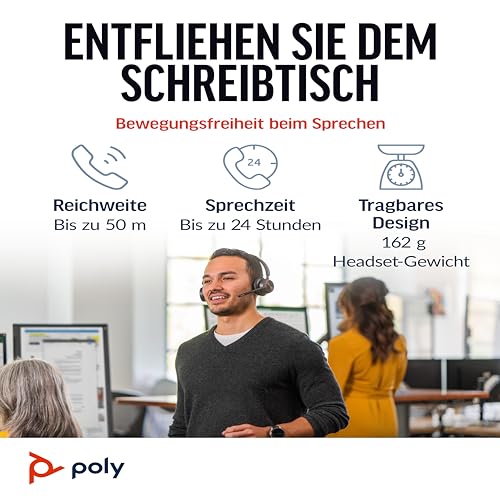Schnurloses Poly Voyager UC Headset Cancelling Mikrofonarm