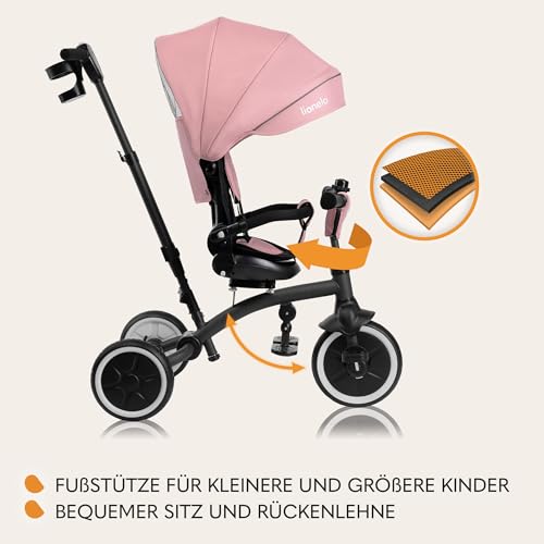 Lionelo zusammenklappbar 180 Grad Drehfunktion Verstellbarer Becherhalter