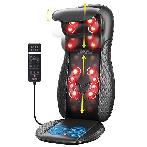 RENPHO Massagesitzauflage Rückenmassagegerät Wärmefunktion Vibrationmassage