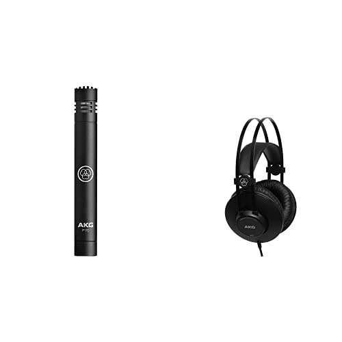 AKG Studio Bundle Hochleistungs Kleinmembran Instrumentenaufnahme Mikrofon Hochleistungs Monitoring Kopfhörer geschlossener Klinkenstecker