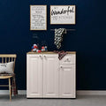 furniture Mehrzweckschrank Kleiderschrank Andalusia Weiß 90x37x85cm