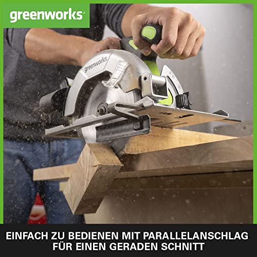 Greenworks Akku Kreissäge Brushless LED Licht Schnitttiefe