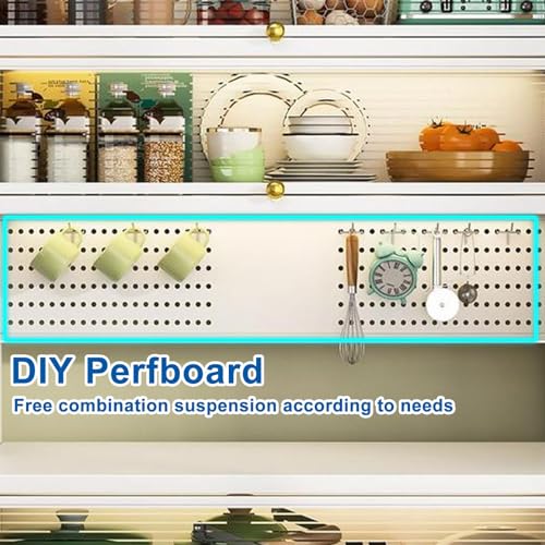 YFWOKSL Mikrowellenherd Gestell Küchenbäcker Gestell Küchen Organizer Regal Pegboard Zubehör