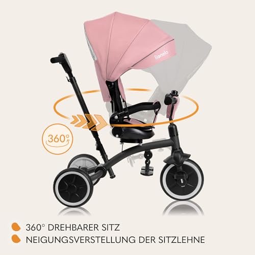 Lionelo zusammenklappbar 180 Grad Drehfunktion Verstellbarer Becherhalter