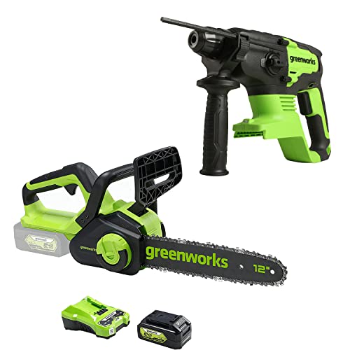 Greenworks Akku Kettensäge Akku Schlagbohrer ohne Ladegerät