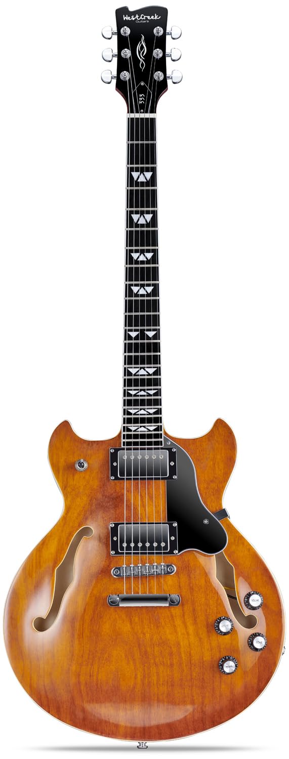 WestCreek 333 Humbucker E-Gitarre mit Palisander-Griffbrett